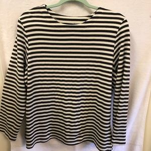 XL petite Appleseed TEE Long slvs Grey striped